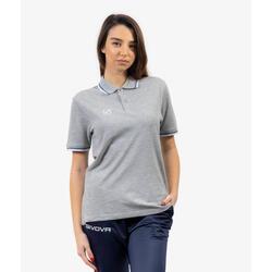 Polo Givova 3XL en Gris et Blanc - Coton Respirant