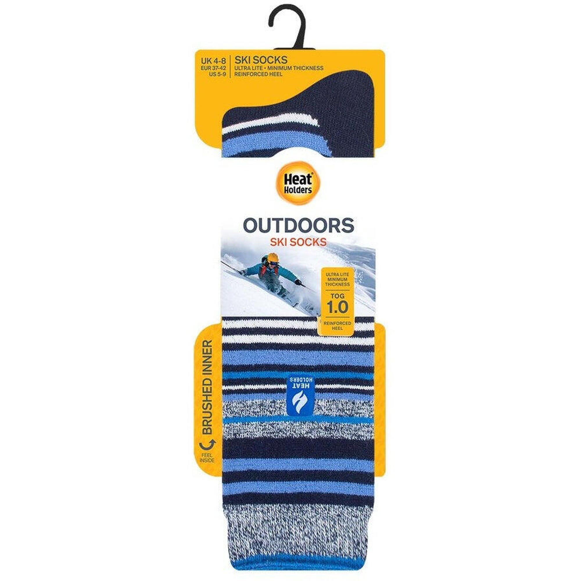 Heat Holders - Chaussettes De Ski Chaudes Pour Un Confort Et Une Chaleur Ultimes 37-42 - Chaussettes - Bleu|jaune - 39/42 - Decathlon