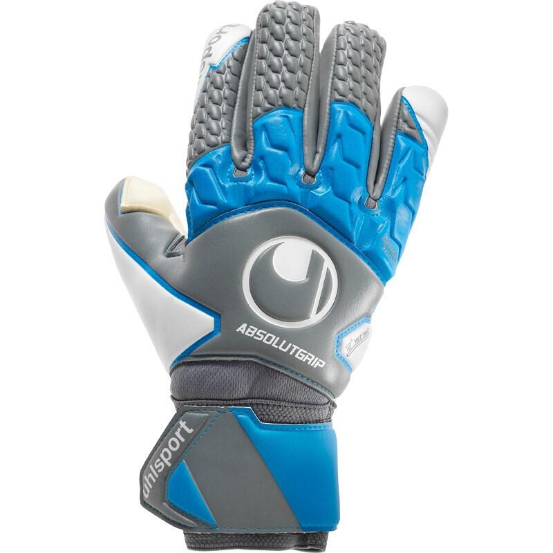 UHLSPORT Luvas de Guarda-Redes Uhlsport Absolutgrip 7.5 - Antracite e Ciano