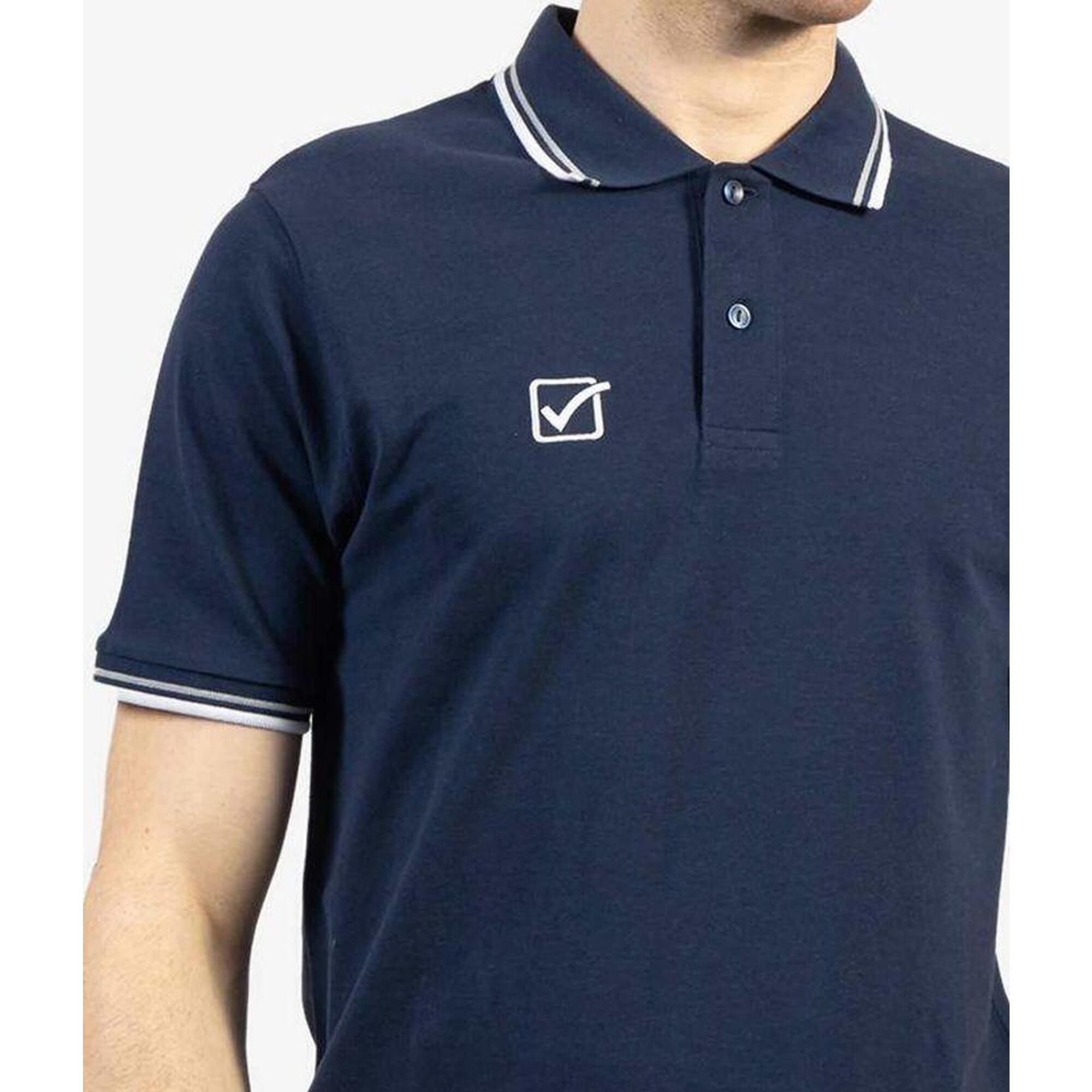 Givova Polo Shirt Men 3xl - Bumbac albastru/alb bleumarin