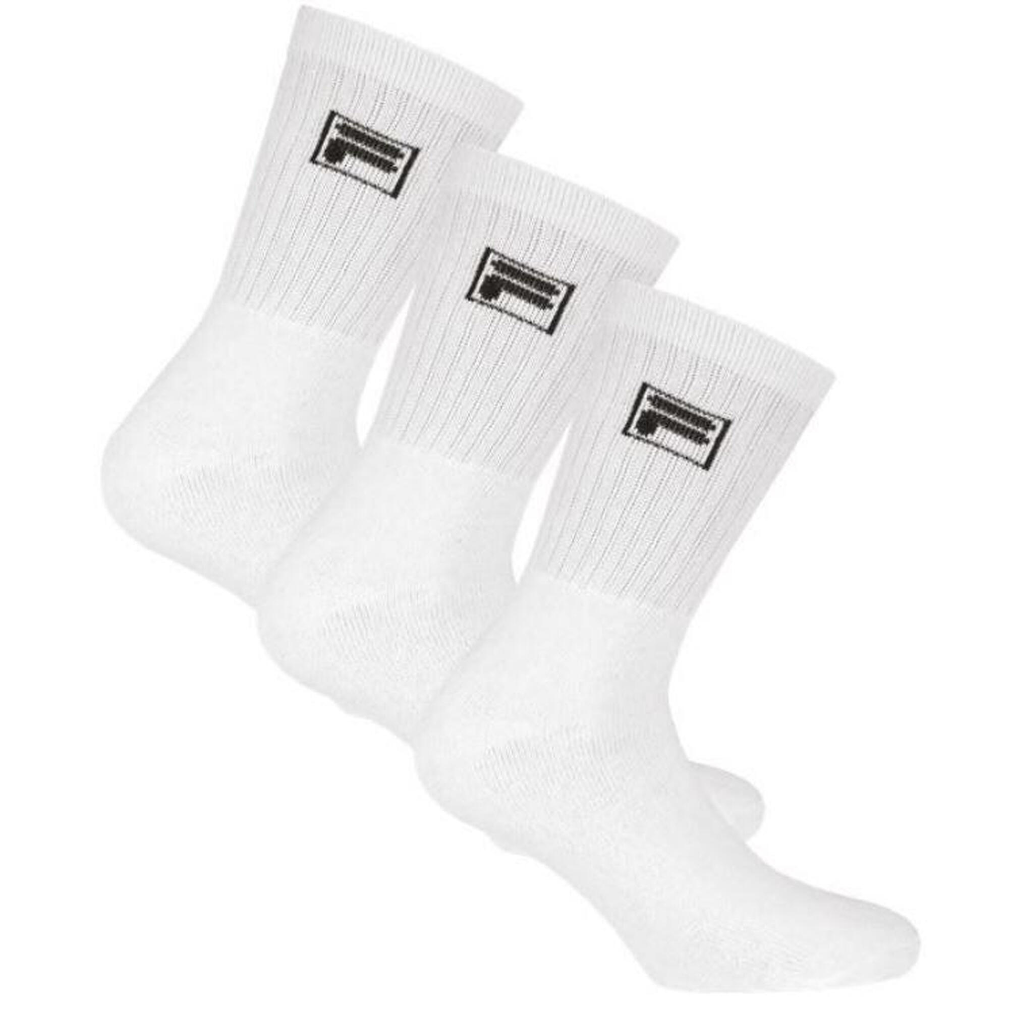 Unisex Fila skarpetki tenisowe 3-pack białe rozmiar 35-38