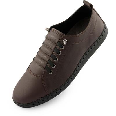 Eleganckie skórzane trampki Nell M6019 w kolorze brązowym, rozmiar 39