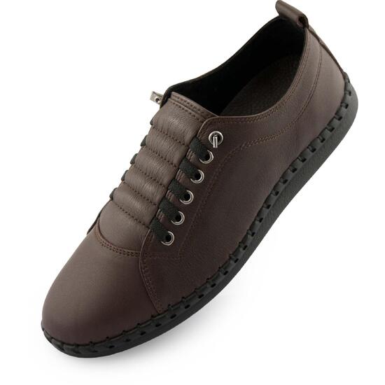 Eleganckie skórzane trampki Nell M6019 w kolorze brązowym, rozmiar 39