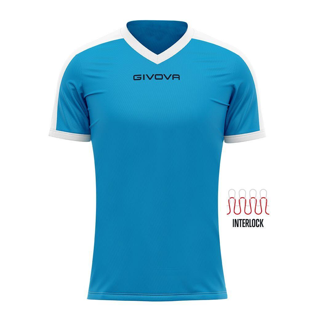 GIVOVA T-shirt uomo givova celeste/bianco
