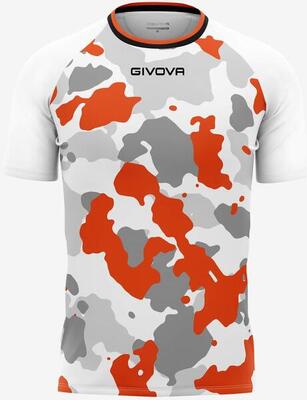Givova heren t-shirt katoen army-orange