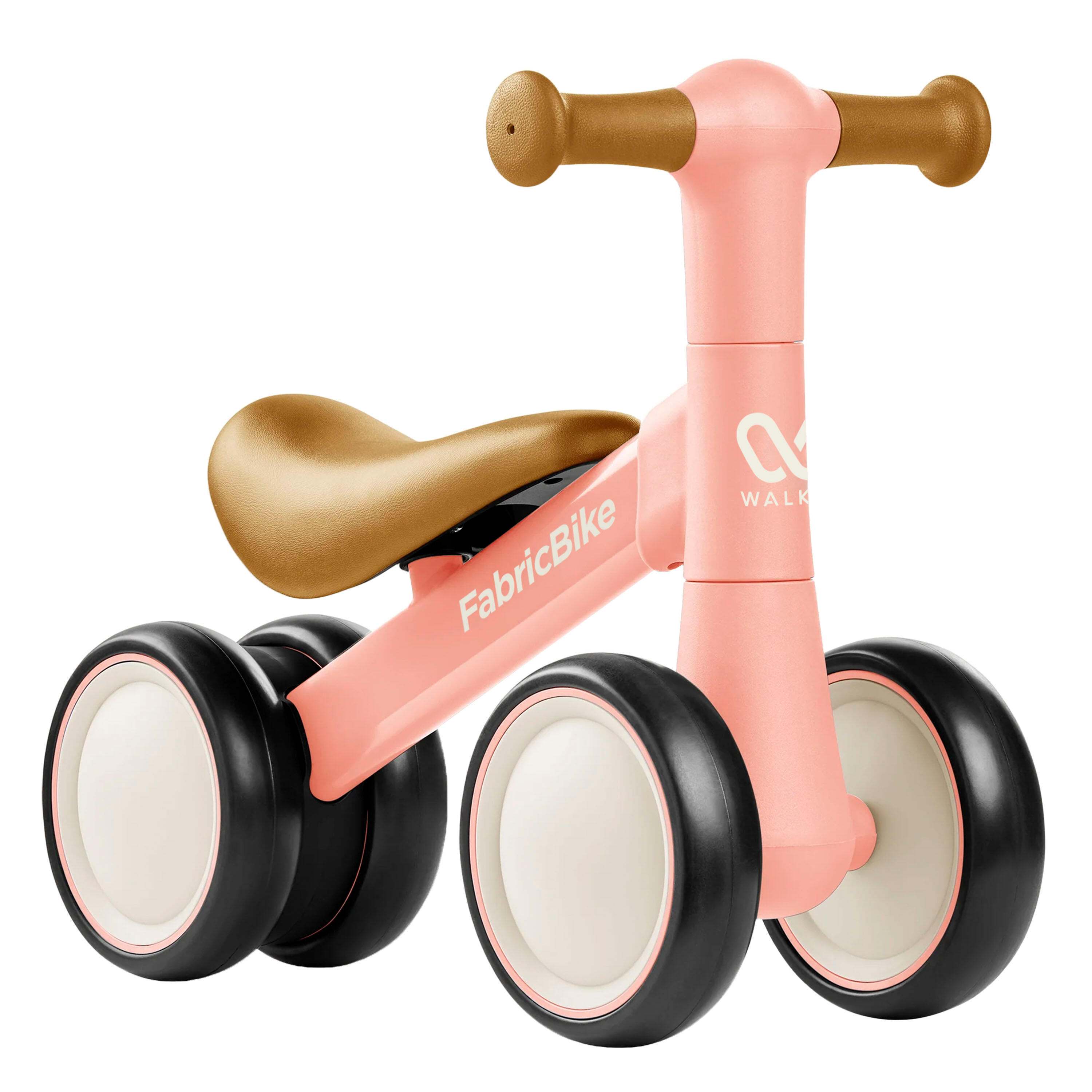 Fabricbike - Walker - Vélo Bébé Sans Pédales 10-24 Mois, 4 Roues. Pink - Porteur - Rose - 18 Mois - Decathlon