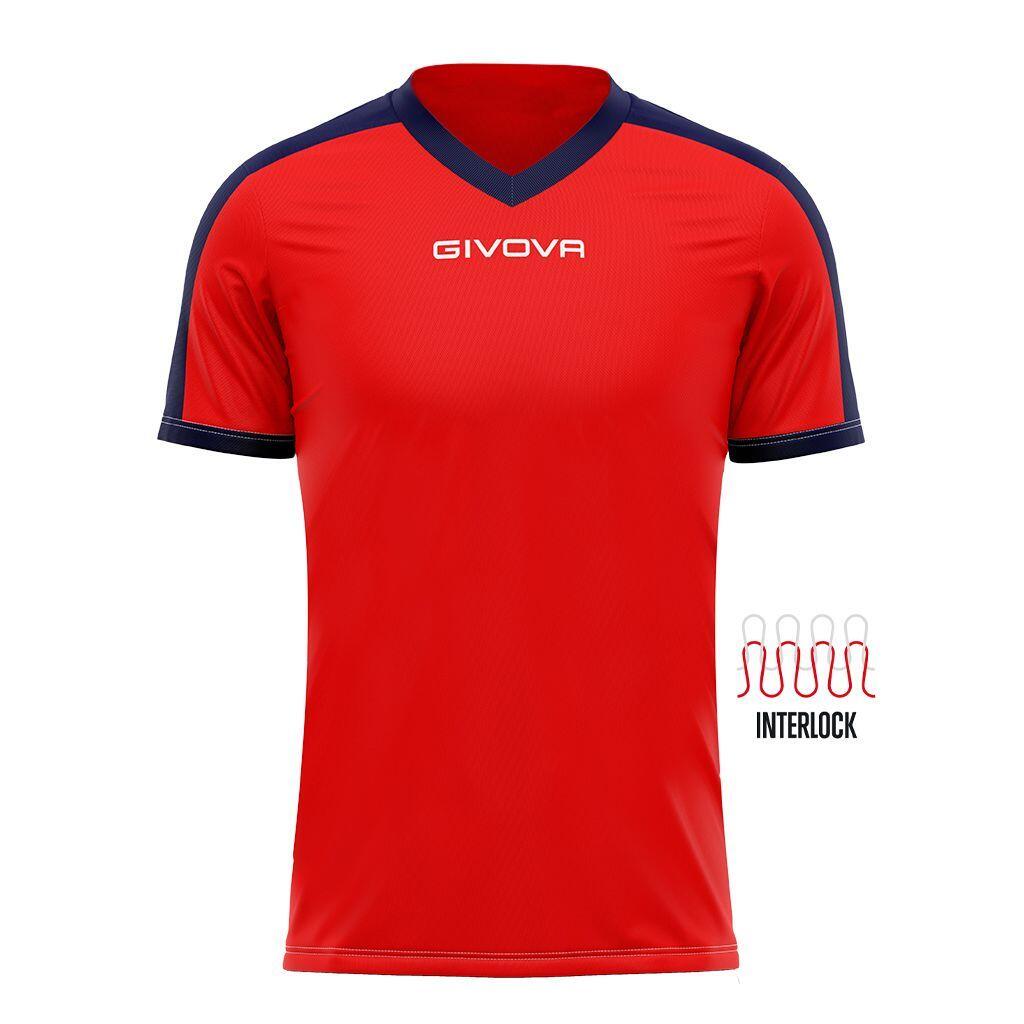 Givova - Maillot Enfant Givova Revolution - T-shirt Manches Courtes - Bleu|rouge - 32 3xs - Decathlon