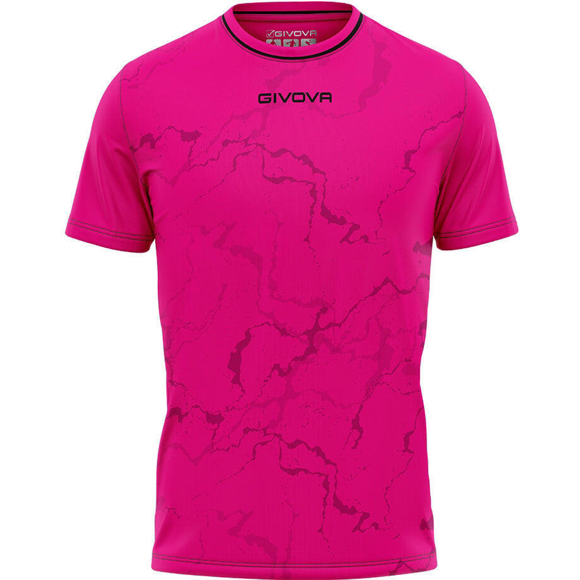 T-shirt Sportowy Givova Graphite/Fuchsia - Komfort i Wydajność