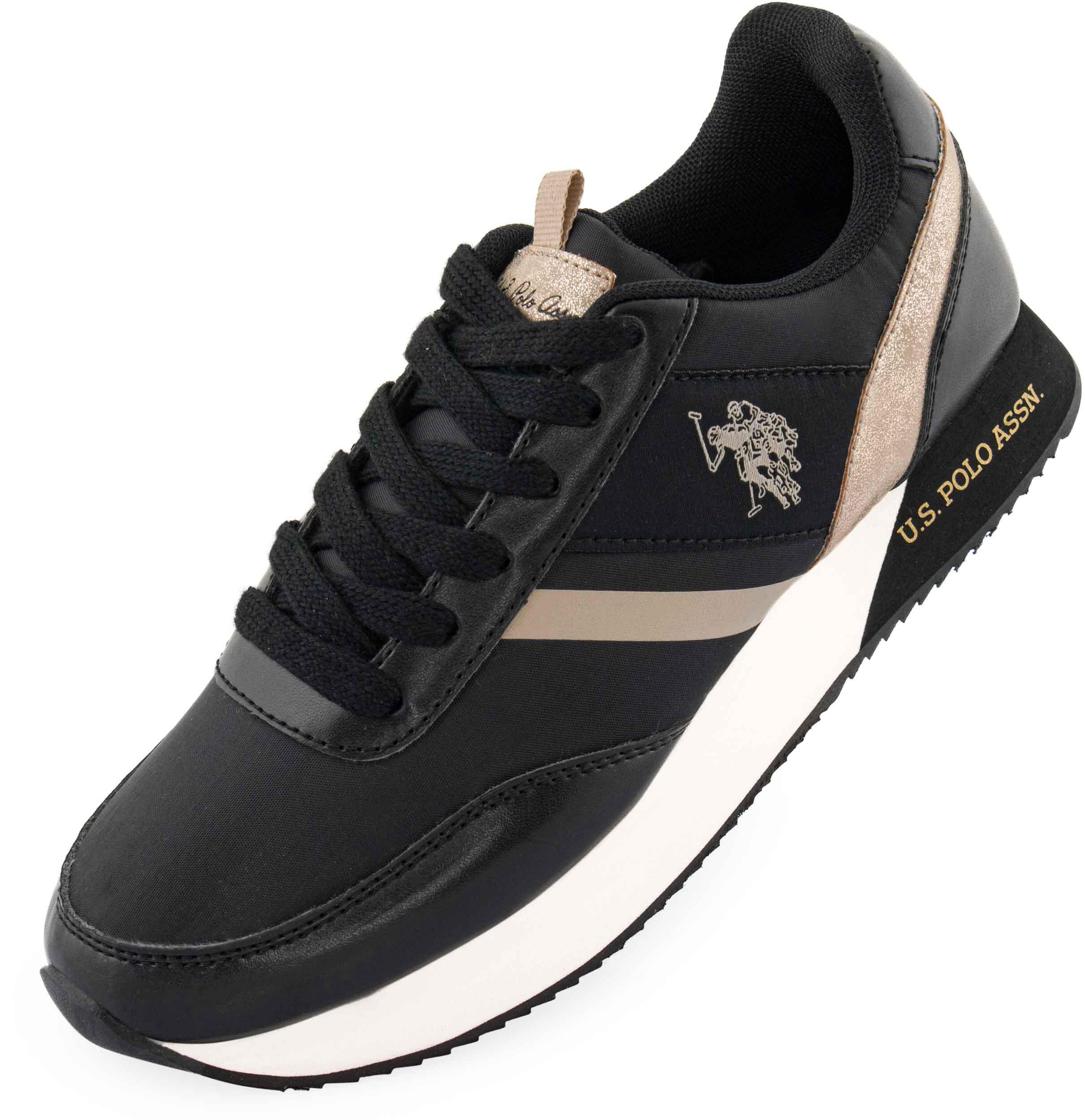 Baskets élégantes U.S. Polo Assn. pour femmes en noir, taille 39 1/1