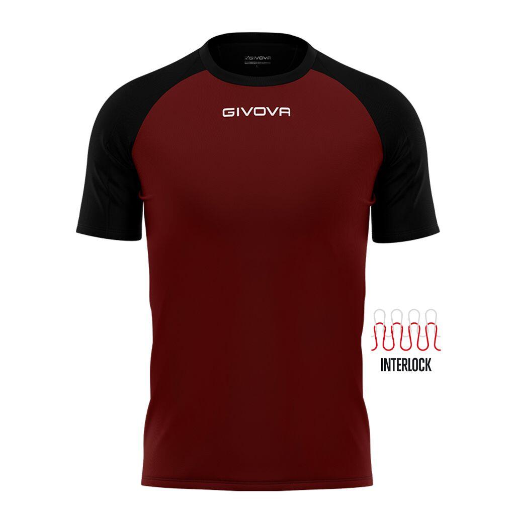 Givova T-Shirt De Futebol Capo Marrom/Preta Em Poliéster Preto Multicolorido da Decathlon