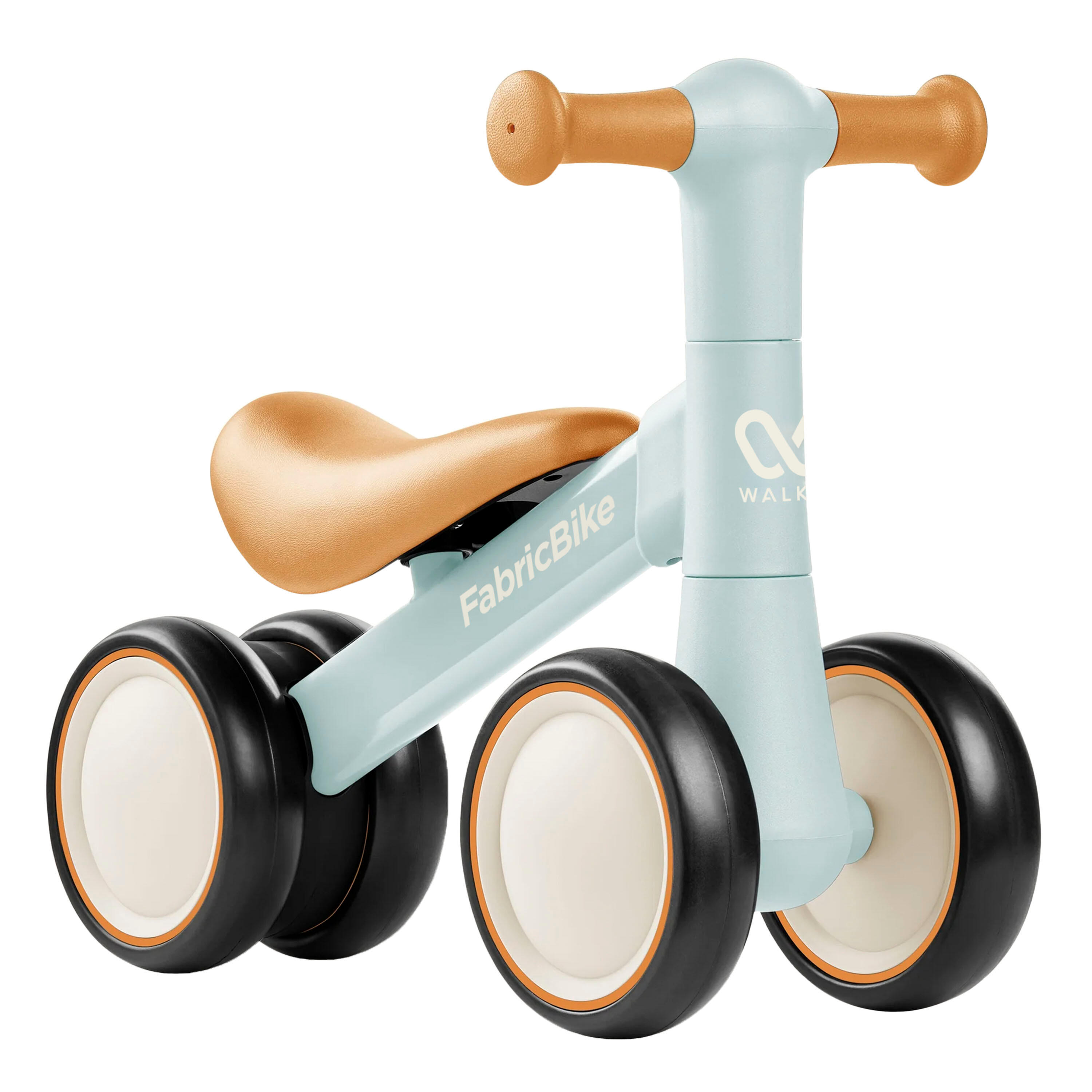 FABRICBIKE Walker – Laufrad ohne Pedale, 10–24 M, 4 Räder, Blau