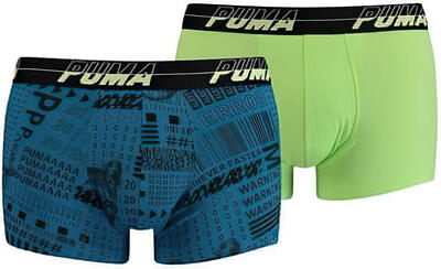 Puma heren boxers 2-pack - activisme aop trunks blauw