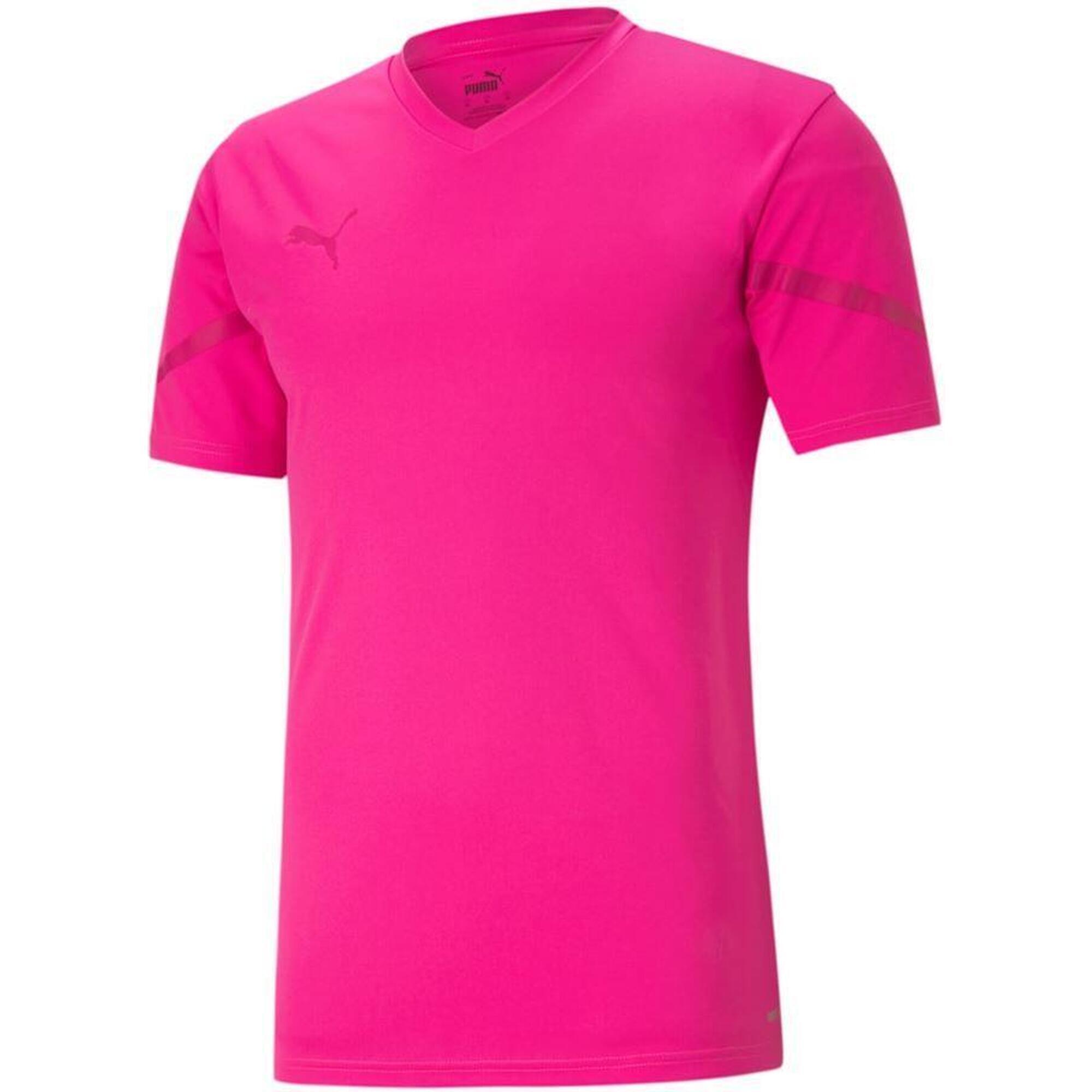 Koszulka Puma TeamFlash Męska - Fluo Różowa 2XL - Sportowa i Lekka
