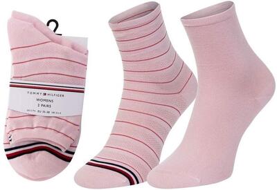 Calzini in cotone Tommy Hilfiger per donne - 2 paia rosa