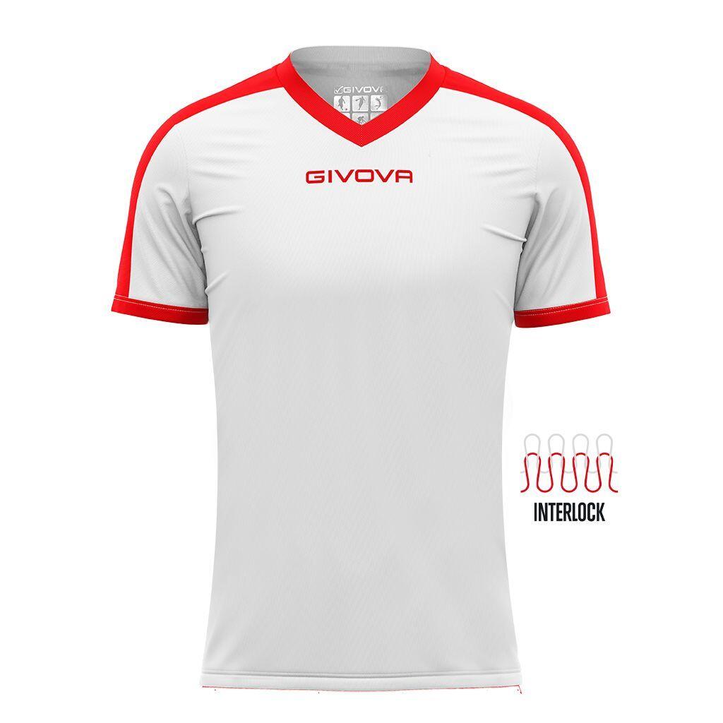 Sport-T-shirt Givova Revolution Wit-rood Wit 2xl