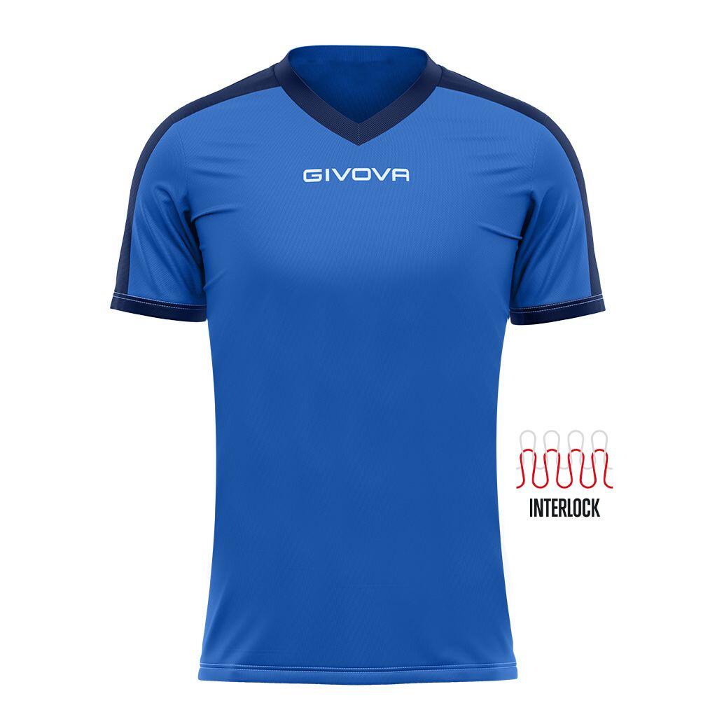 Givova - Maillot Givova Revolution - T-shirt Manches Courtes - Bleu - S - Decathlon