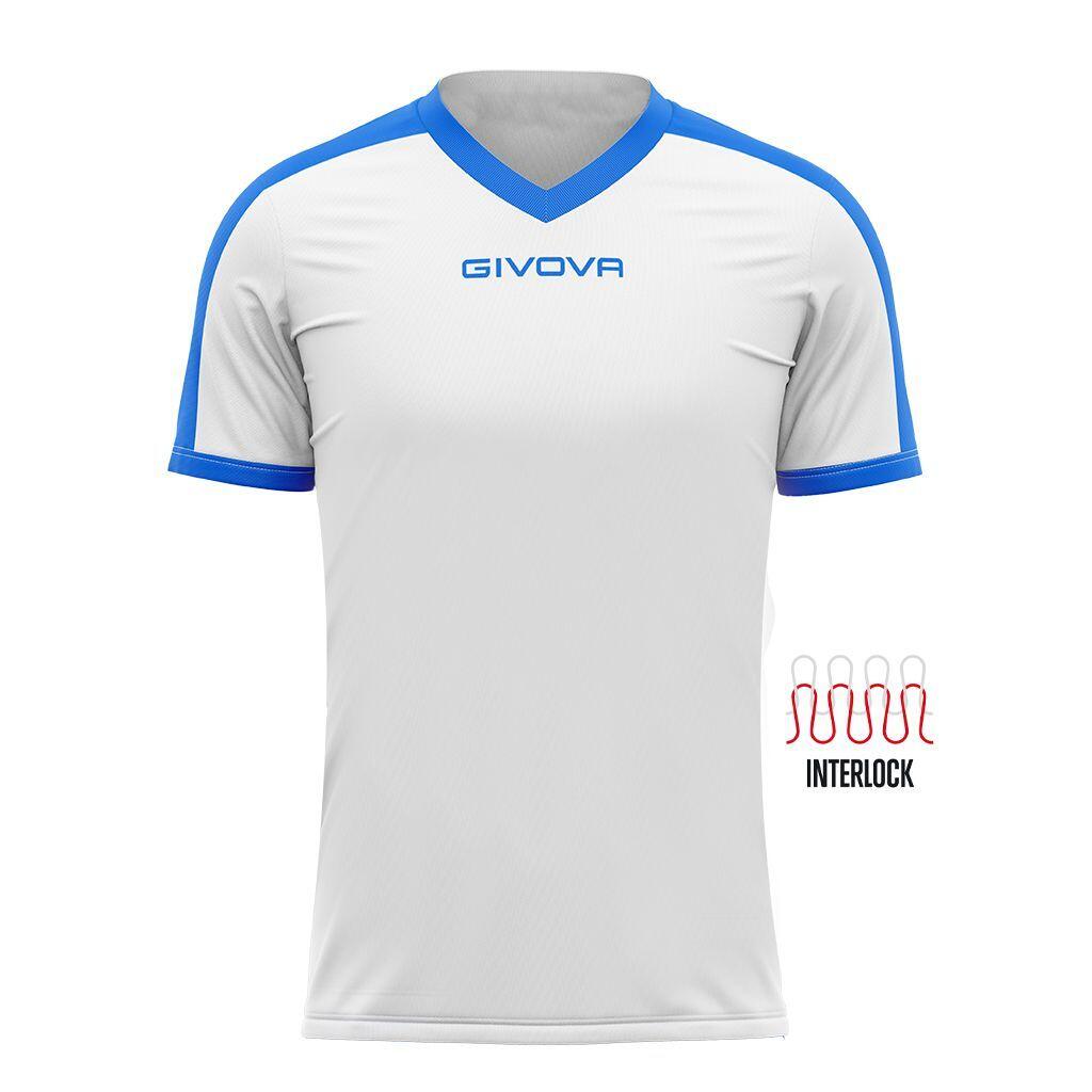 Givova - Maillot Enfant Givova Revolution - T-shirt Manches Courtes - Blanc|bleu - 32 3xs - Decathlon