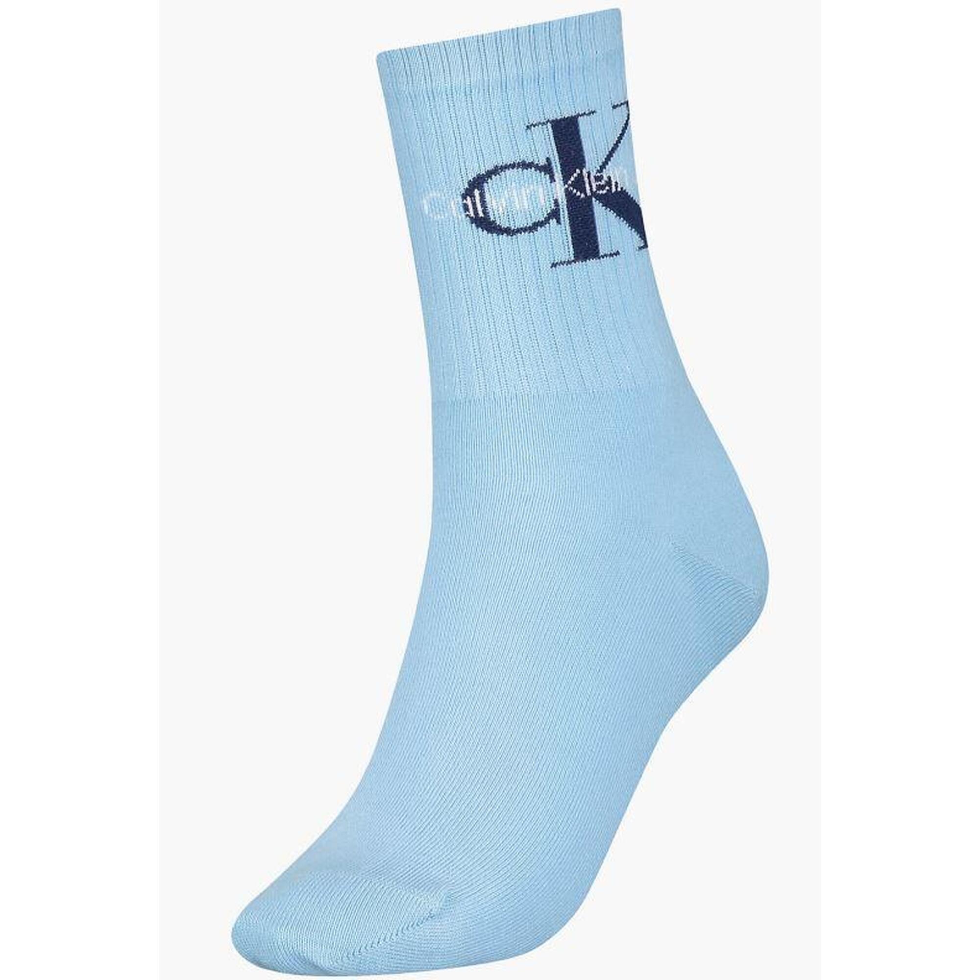 Skarpetki RIB Damskie Calvin Klein Jasnoniebieskie 37-41 z Bawełny