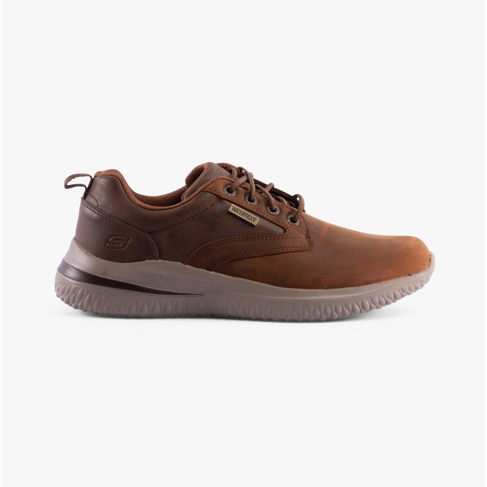 SKECHERS Men's Skechers Delson 3.0 Glavine Brown Sneakers