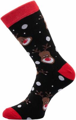 Rendier kerstsokken heren zwart 42-46 - warm & trendy