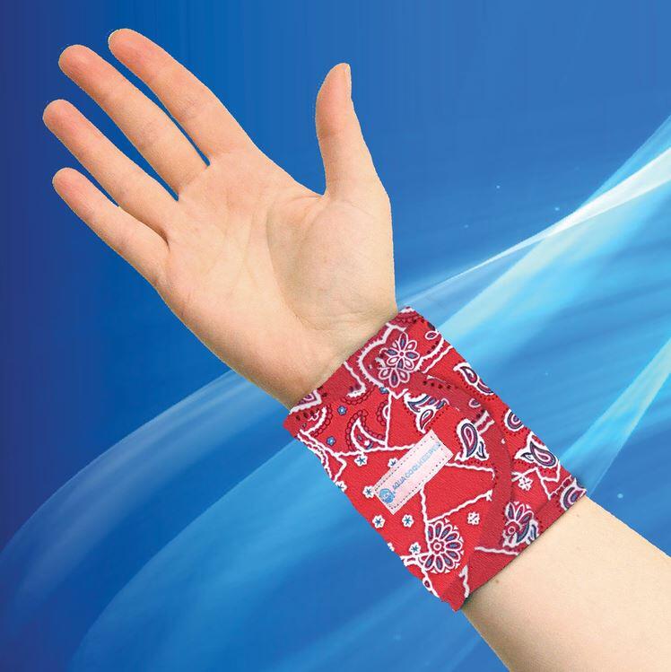 Pulseira de resfriamento aqua coolkeeper - vermelho western l