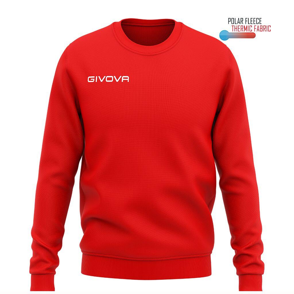 GIVOVA Givova Polarfleece One sports sweatshirt, red, L
