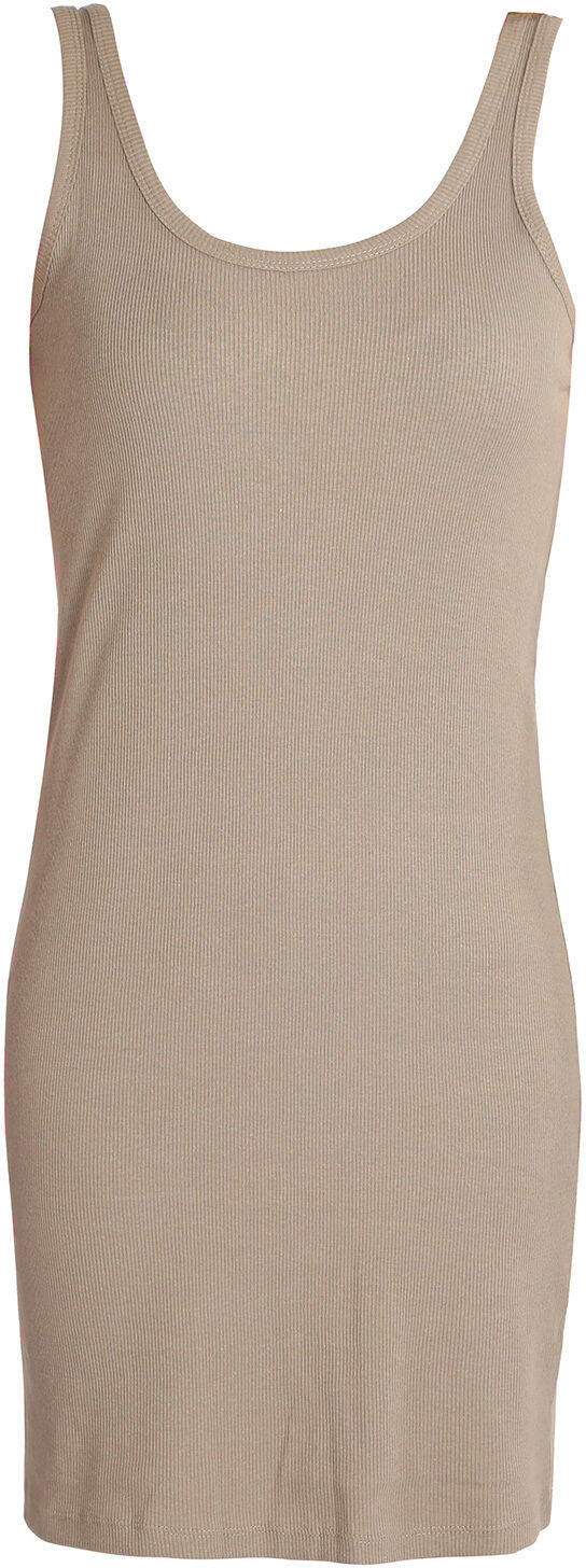 WE THE PEOPLE Vestido Midi Romina Beige - Elegancia en Algodón Suave