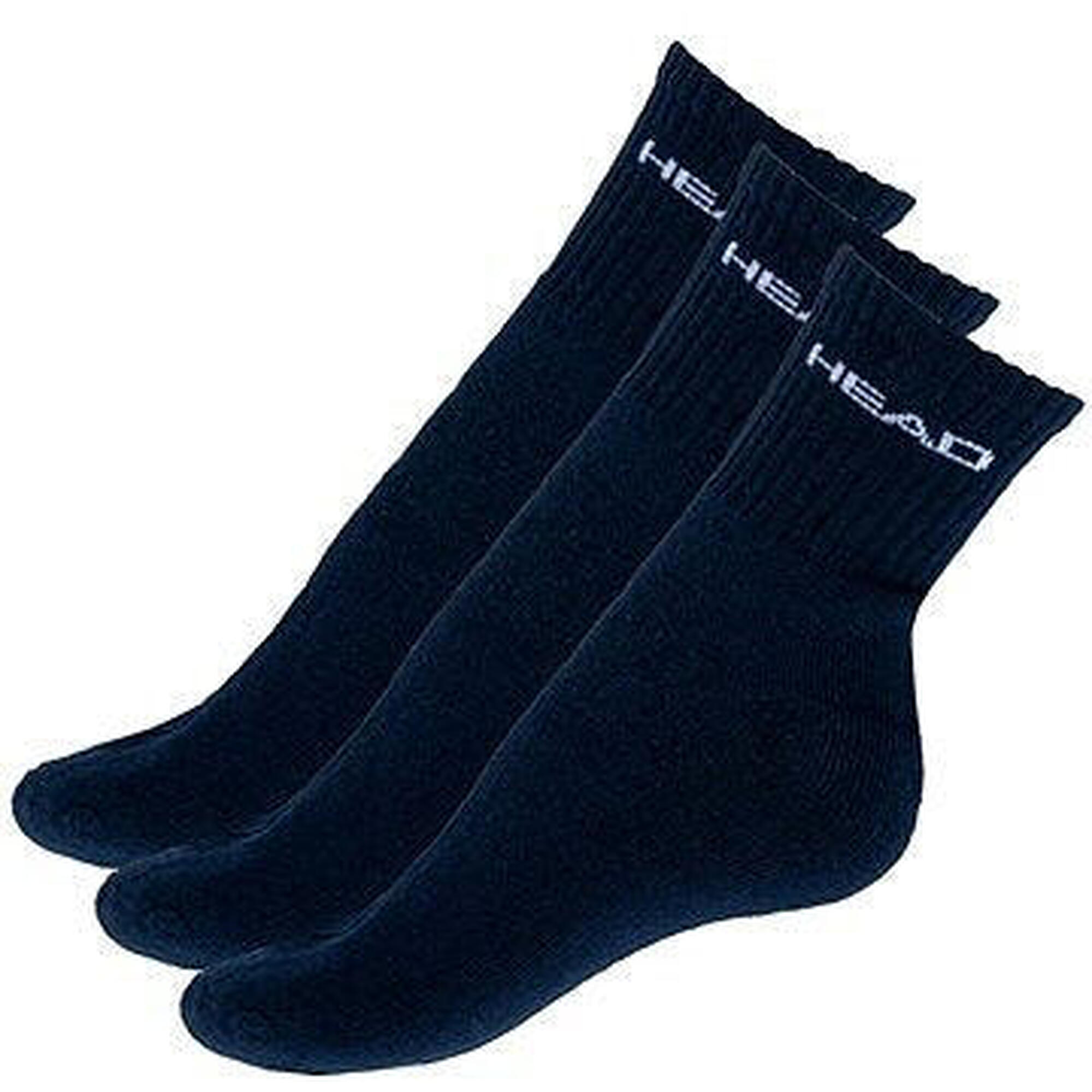Unisex klasyczne skarpetki Navy 3 pary - Rozmiar 35-38