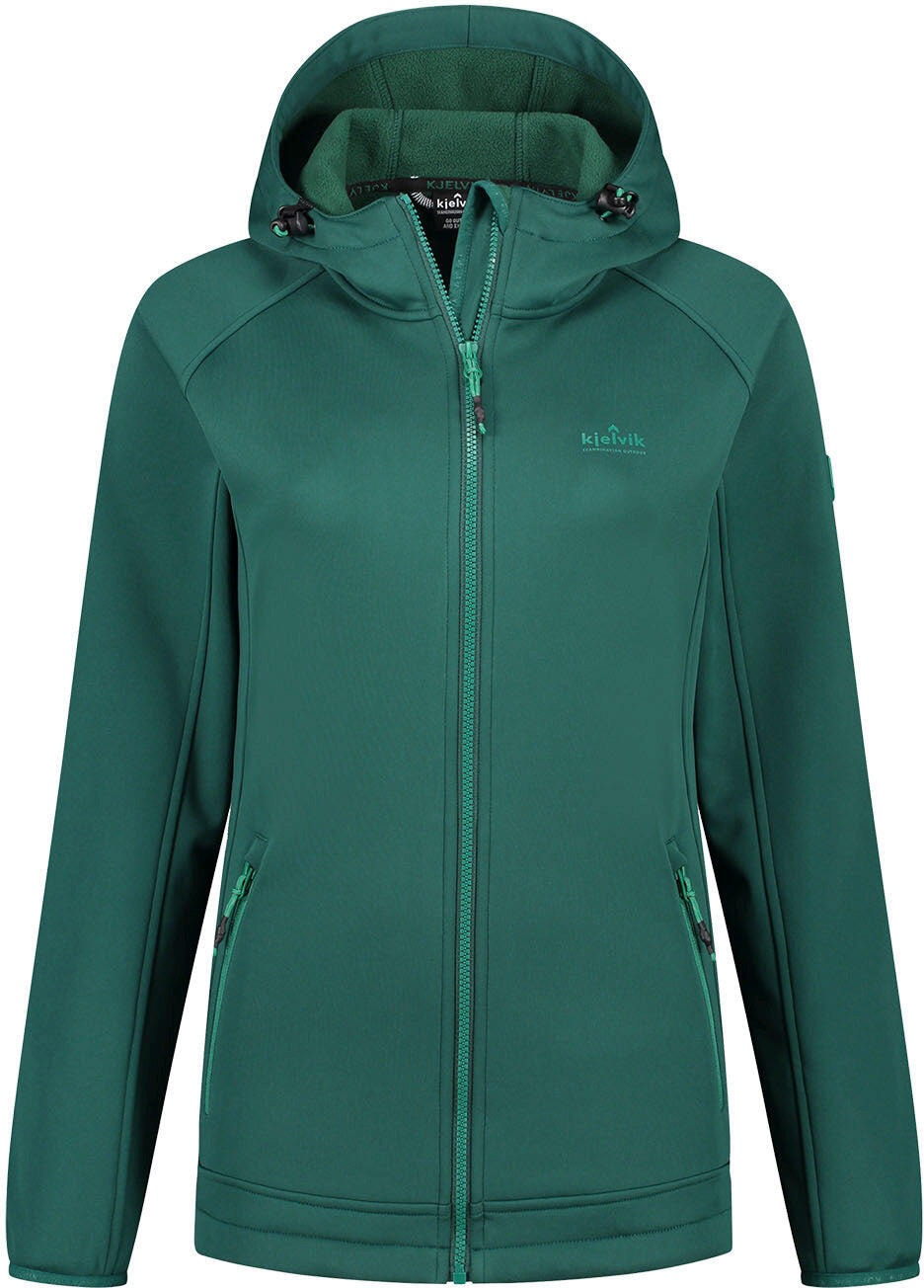 JACK WOLFSKIN Damen Softshell Jacke Kjelvik Kelly Grün 46 - Winddicht und Atmungsaktiv