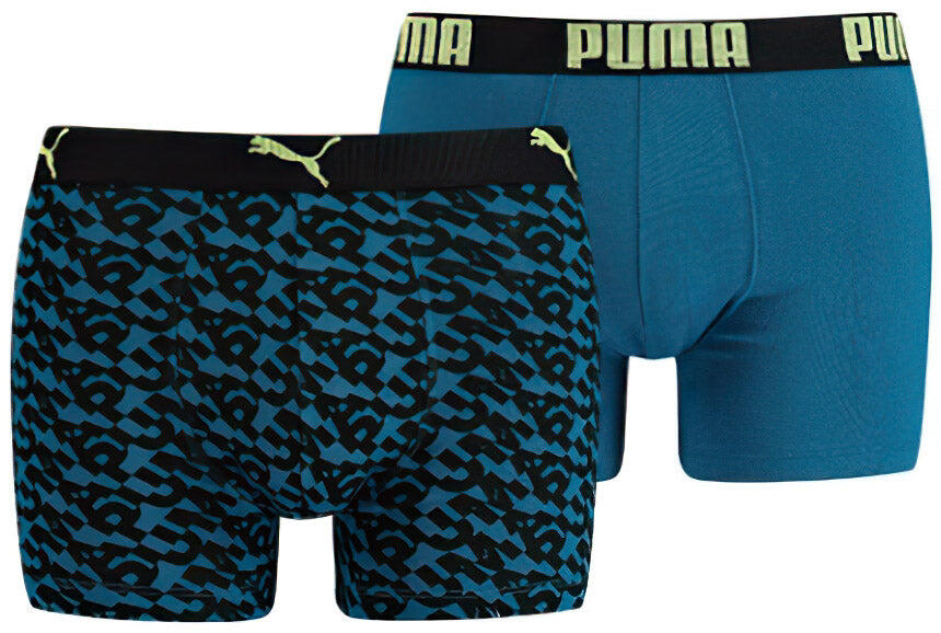 PUMA Boxers Puma Uomo - Confezione da 2 - Blu Benzina con Logo