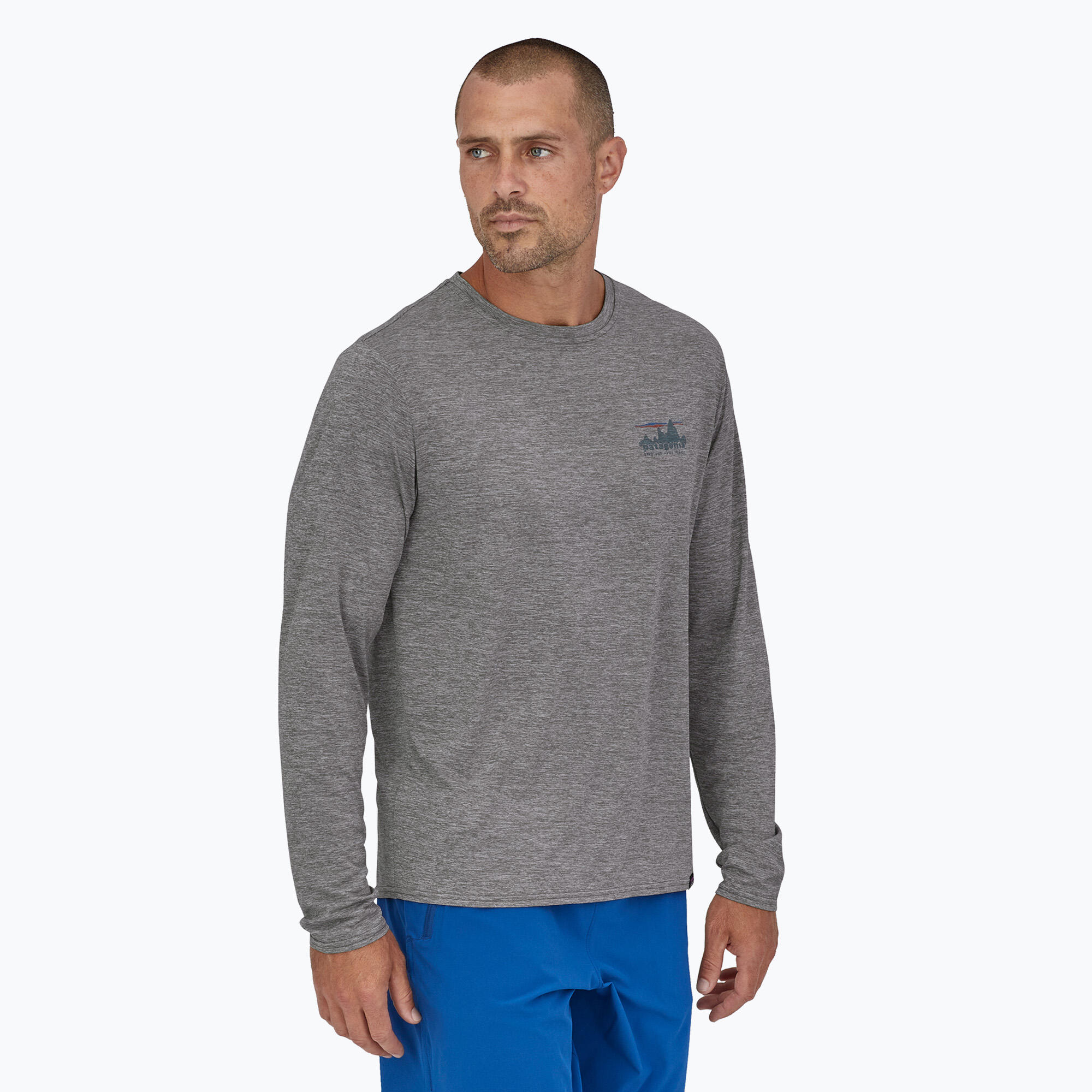 Longsleeve męski Patagonia Cap Cool Daily Graphic Shirt 73 skyline/feather