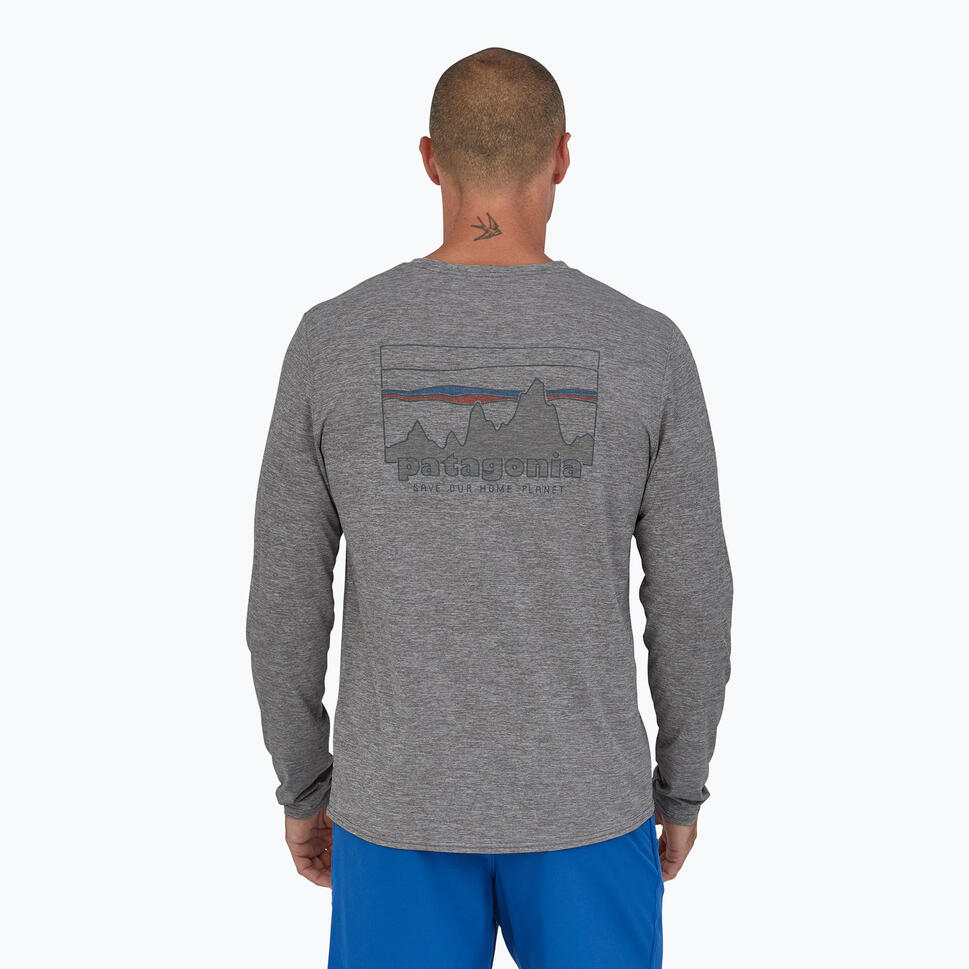Longsleeve męski Patagonia Cap Cool Daily Graphic Shirt 73 skyline/feather