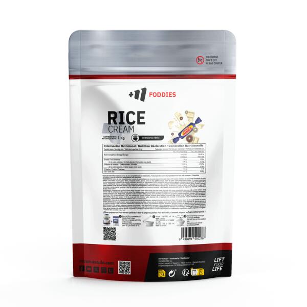 Rice Cream (Crema de Arroz Pregelatinizada) - 1Kg Chocolate Blanco con Choco Rin 2/4