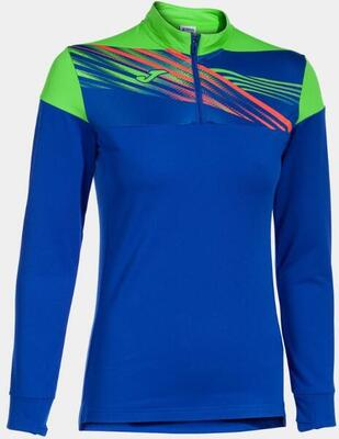 Dames sport hoodie joma elite x - royal/fluor groen xl