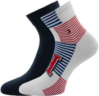 Tommy hilfiger heren patch sokken 39-42 katoen mix