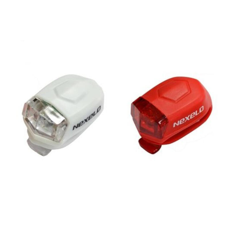 Zestaw lampek rowerowych Led Nexelo silikonowe 3/4