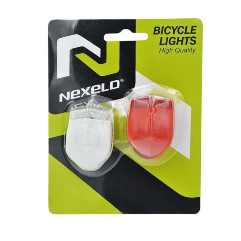 Zestaw lampek rowerowych Led Nexelo silikonowe 2/4