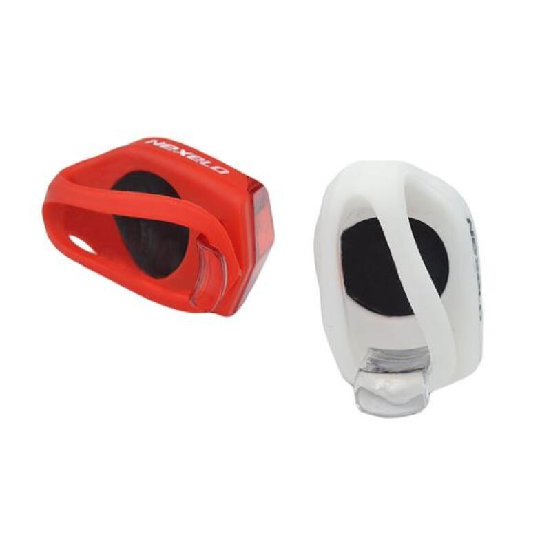 Zestaw lampek rowerowych Led Nexelo silikonowe 4/4