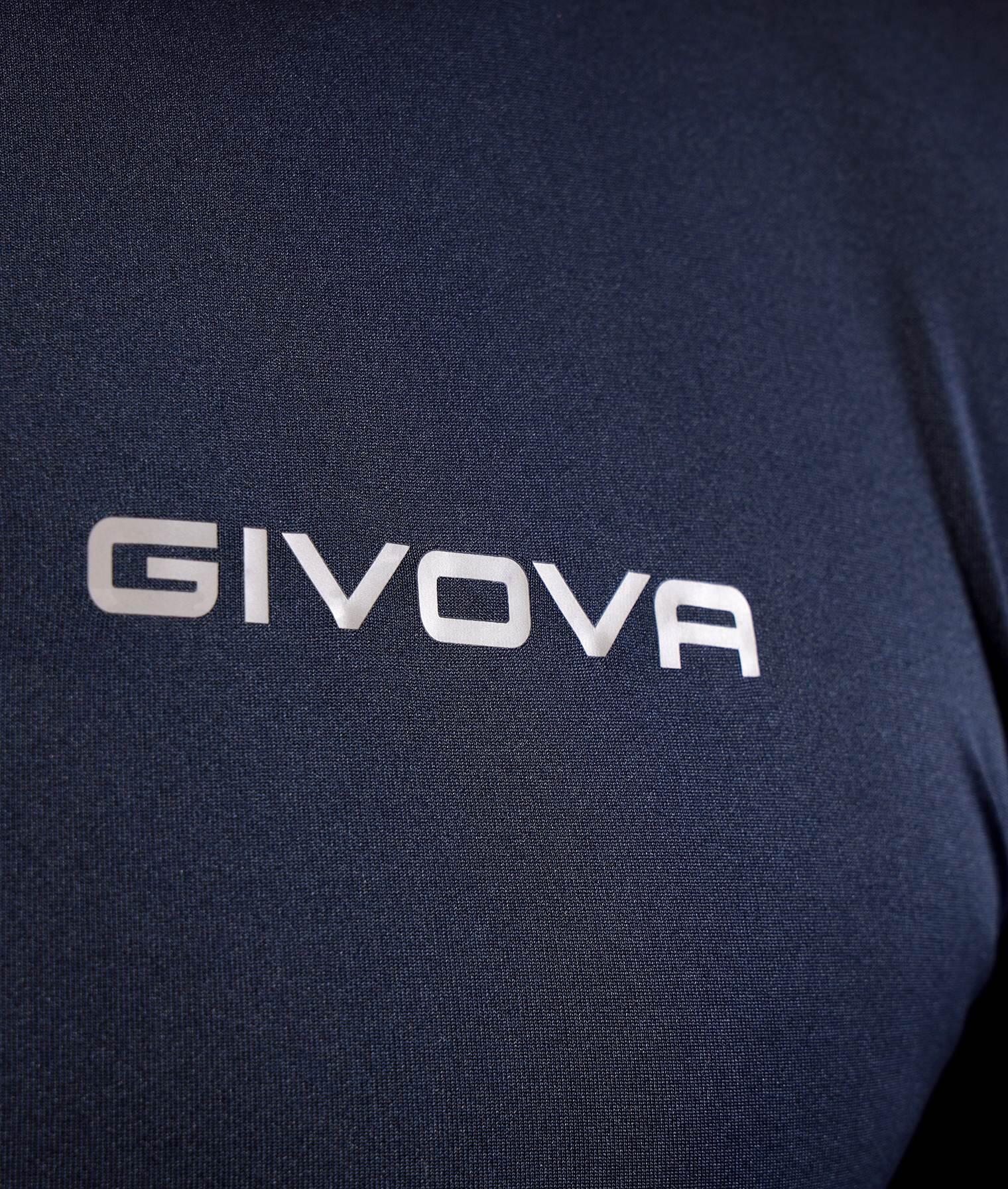 T-shirt uomo da palestra givova blu 3/4