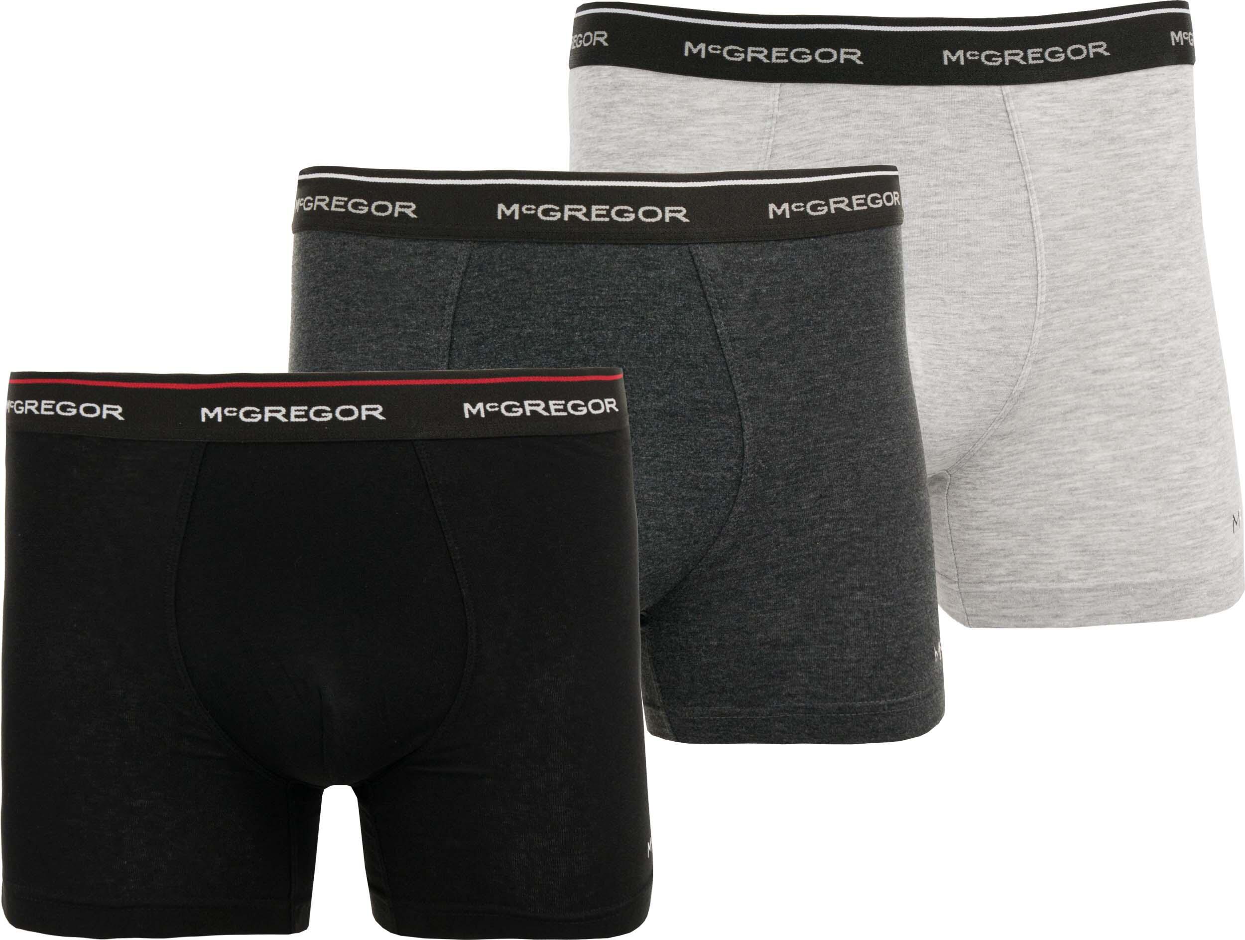 MCGREGOR Boxer McGregor Männer 3 -pack schwarz/grau l - Komfort & Qualität
