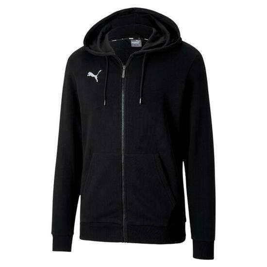Felpa con cappuccio full zip uomo ( fleece) puma nero