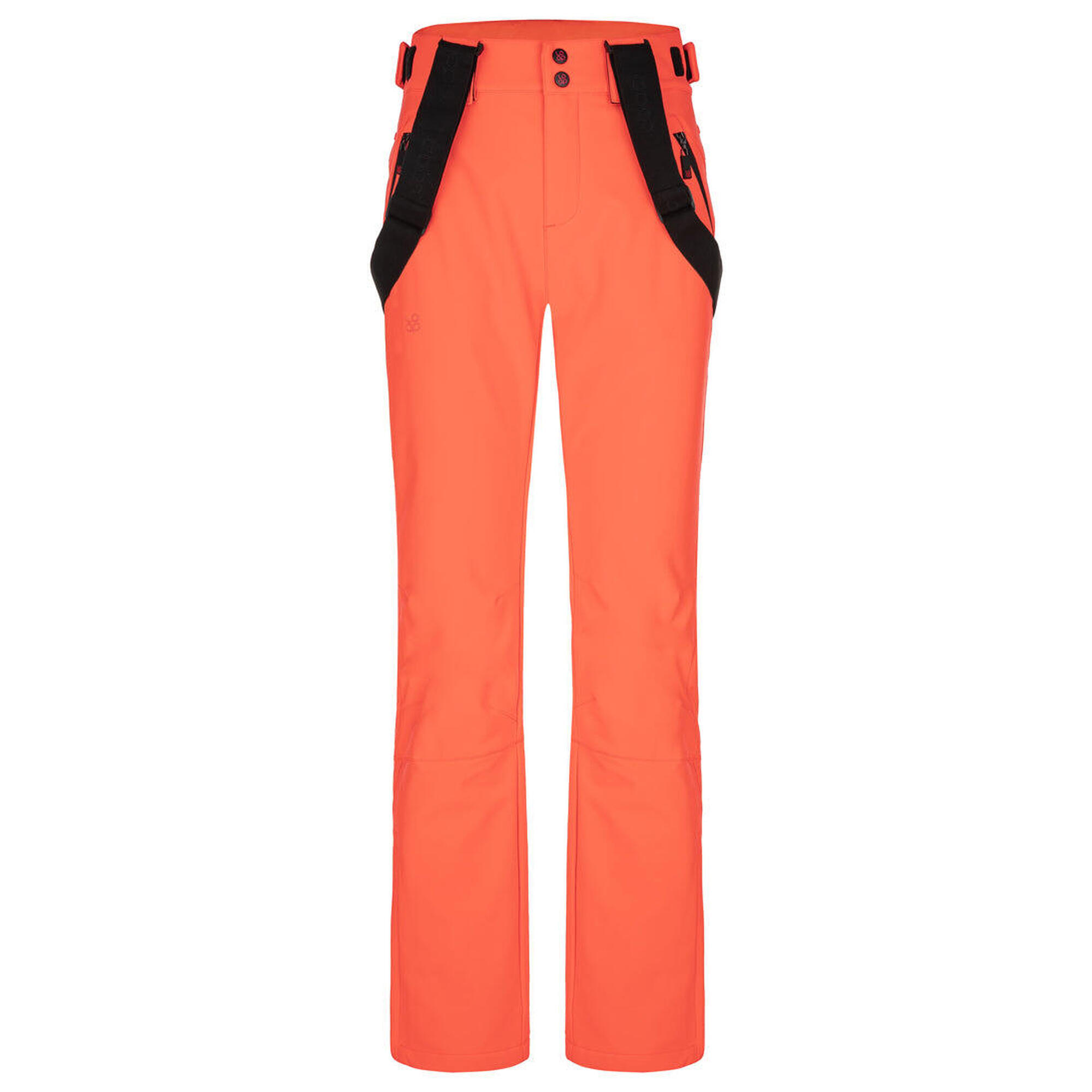 Damskie Spodnie Softshell XL - Loap Lupdela Pomarańczowe Wiatroodporne