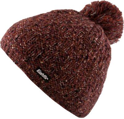 Cappello invernale elegante Eisbär WMS Tilla Pompon Rosso per Donne