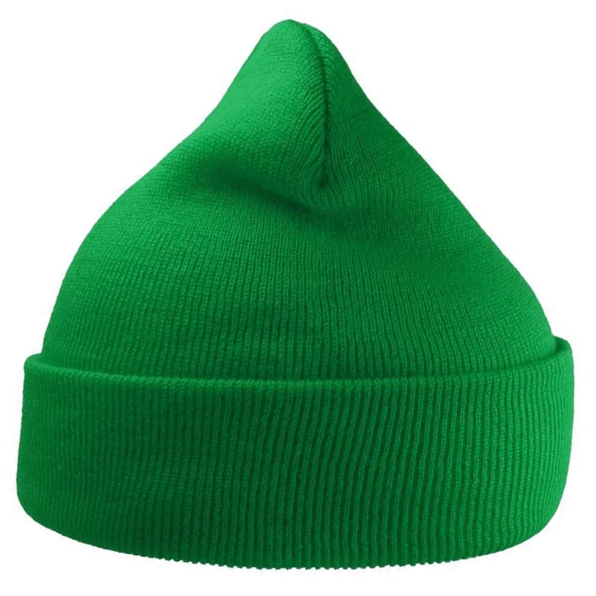 Unisex Adult Wind Cuffed Beanie (Lime) 2/3