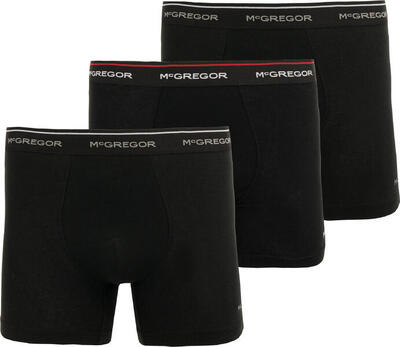 Mcgregor heren boxershorts 3-pack zwart - katoen l