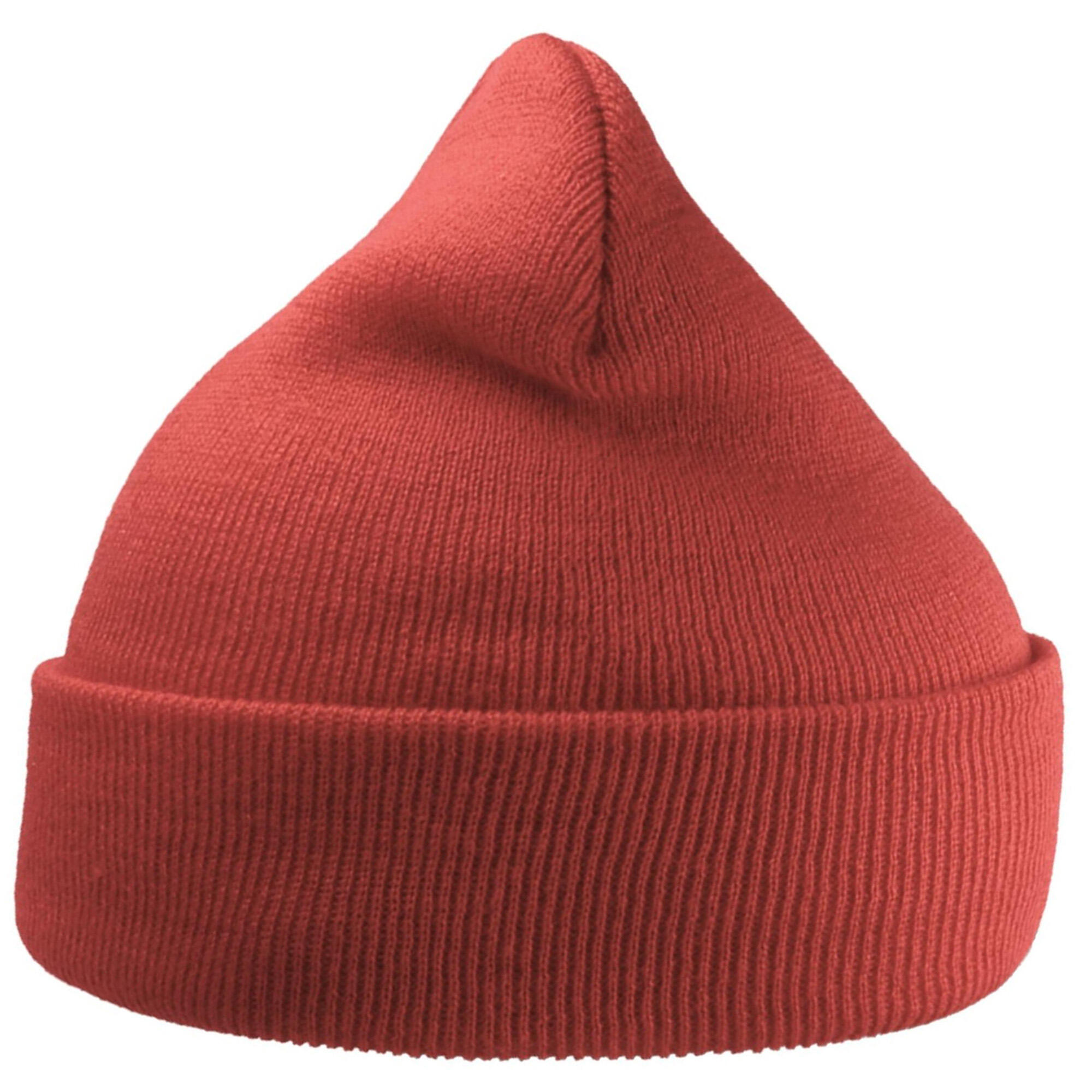 Unisex Adult Wind Cuffed Beanie (Off Red) 2/3