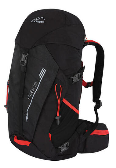 Eiger 28L Schwarz-Rot Rucksack für Wanderer