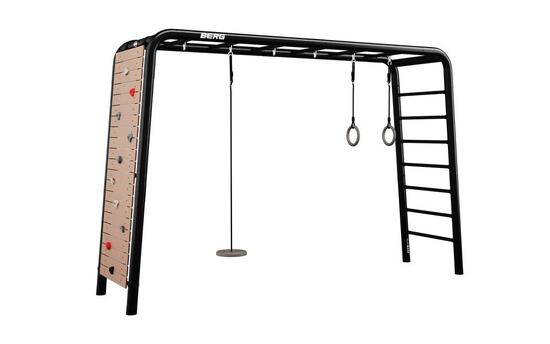 PlayBase Large + Peak Set con parete da arrampicata altalena disco e anelli