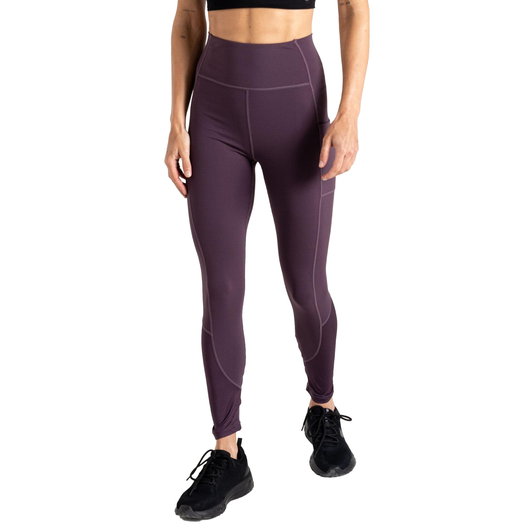 Womens/Ladies Power Leggings (Deep Plum) 4/5