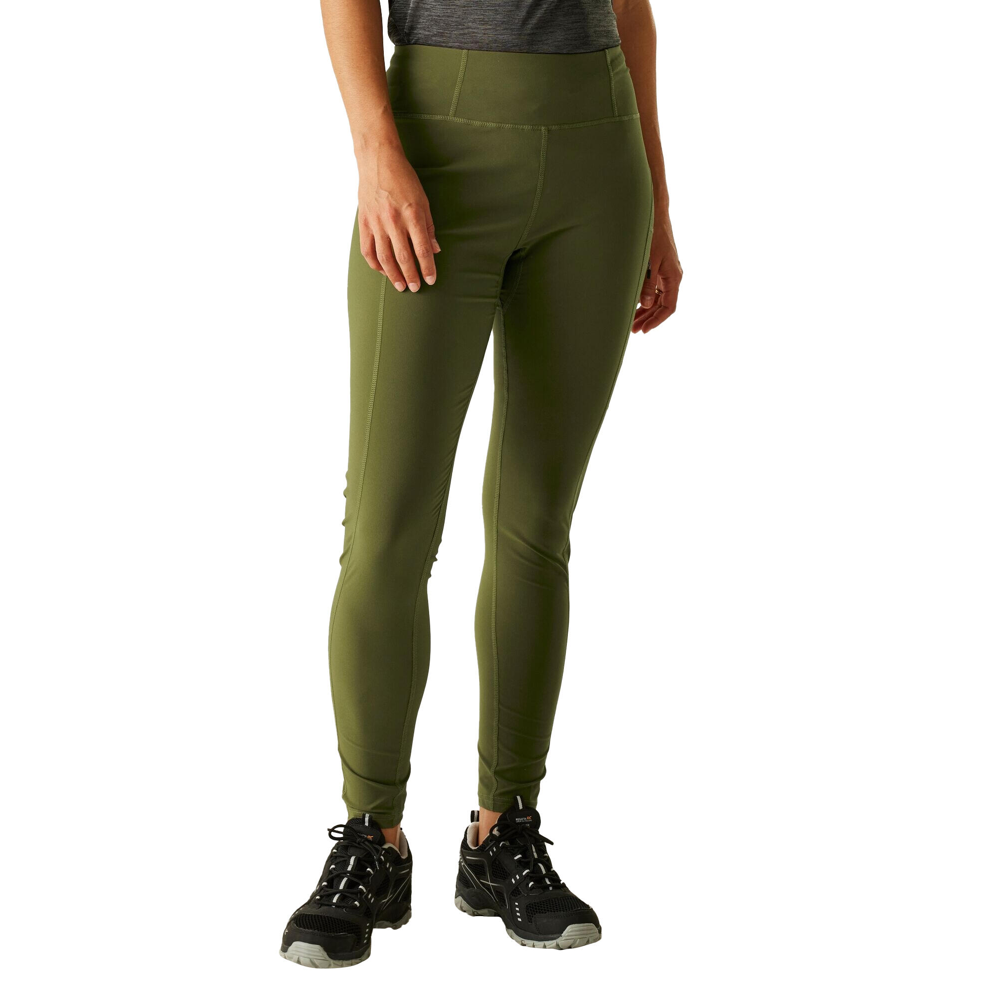 "Monira" Leggings für Wandern Damen Tarngrün 4/5